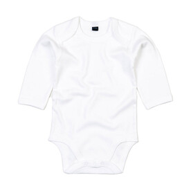 BabyBugz Baby long Sleeve Bodysuit, White, 3-6 bedrucken, Art.-Nr. 015470002