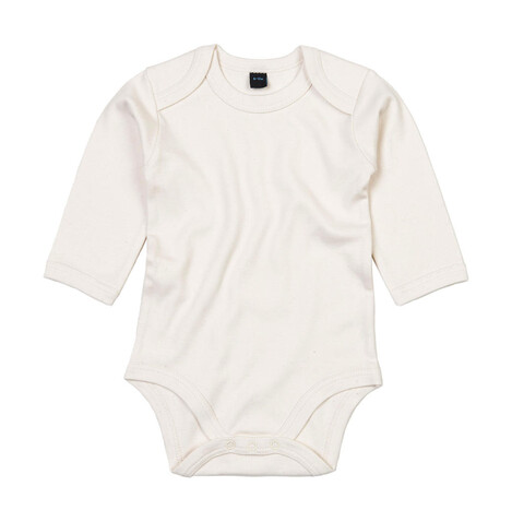 BabyBugz Baby long Sleeve Bodysuit, Organic Natural, 12-18 bedrucken, Art.-Nr. 015470084