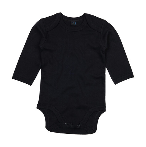 BabyBugz Baby long Sleeve Bodysuit, Black, 6-12 bedrucken, Art.-Nr. 015471013