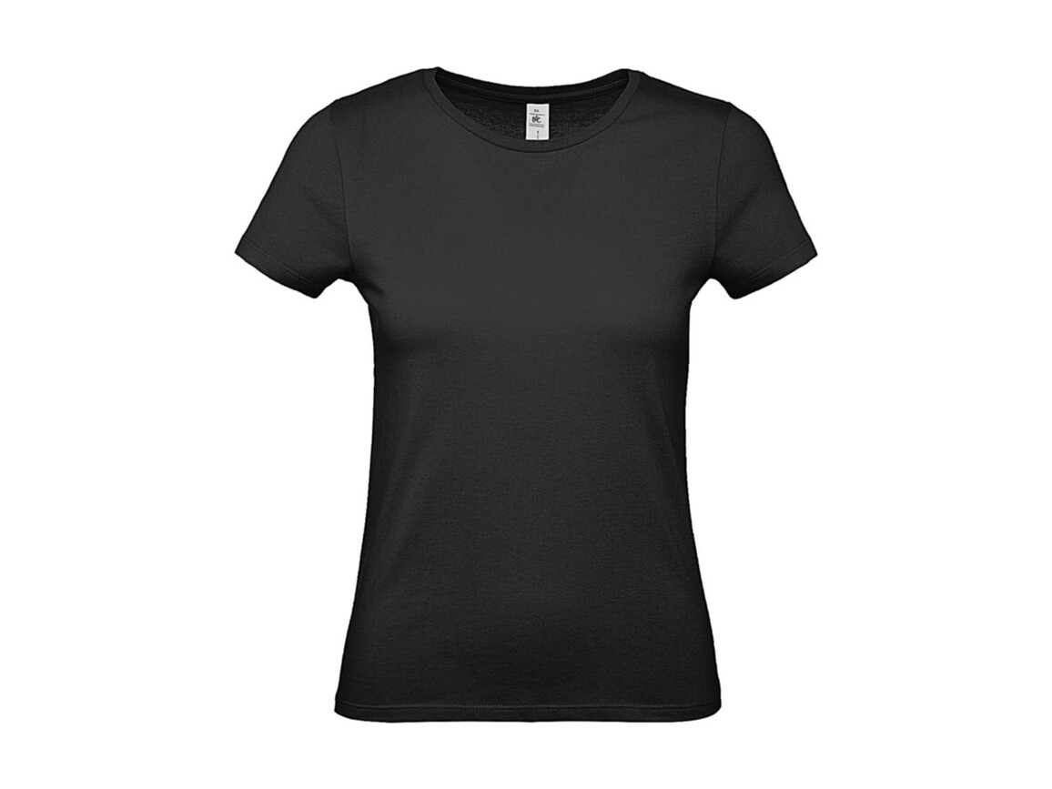B & C #E150 /women T-Shirt, Black, L bedrucken, Art.-Nr. 016421015