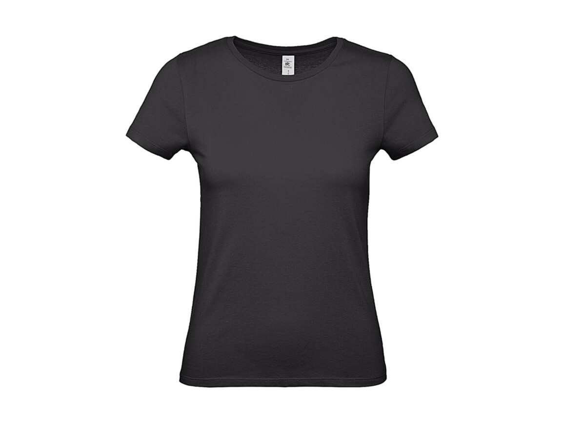 B & C #E150 /women T-Shirt, Used Black, L bedrucken, Art.-Nr. 016421125