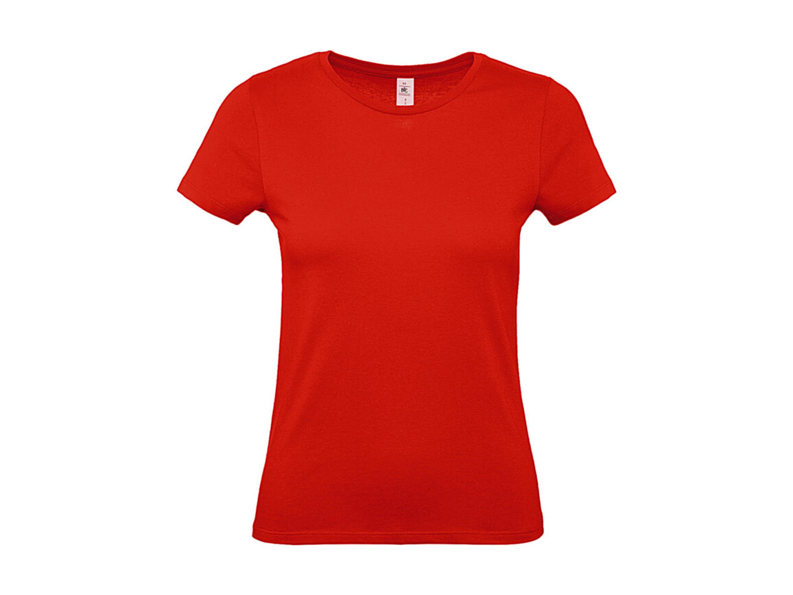 B & C #E150 /women T-Shirt, Fire Red, M bedrucken, Art.-Nr. 016424074