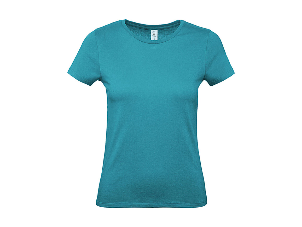 B & C #E150 /women T-Shirt, Real Turquoise, XL bedrucken, Art.-Nr. 016425336