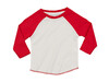 BabyBugz Baby Superstar Baseball T, Washed White/Warm Red, 6-12 bedrucken, Art.-Nr. 016470613