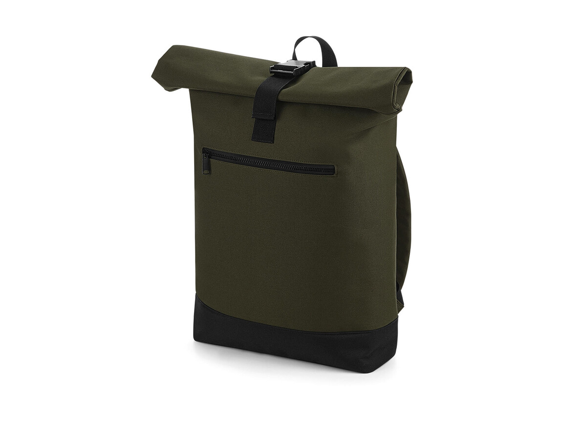 Bag Base Roll-Top Backpack, Military Green, One Size bedrucken, Art.-Nr. 017295060