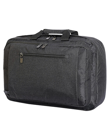 Shugon Bordeaux Hybrid Laptop Briefcase, Charcoal Melange/Black, One Size bedrucken, Art.-Nr. 017381610