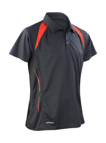 Result Spiro Team Spirit Polo, Black/Red, 3XL bedrucken, Art.-Nr. 018331548