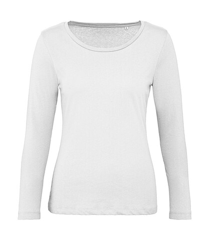 B &amp; C Organic Inspire LSL T /women, White, L bedrucken, Art.-Nr. 018420005