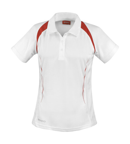 Result Ladies` Spiro Team Spirit Polo, White/Red, L bedrucken, Art.-Nr. 019330595