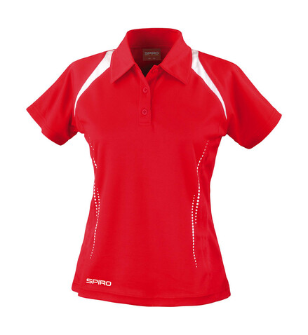 Result Ladies` Spiro Team Spirit Polo, Red/White, XL bedrucken, Art.-Nr. 019334506