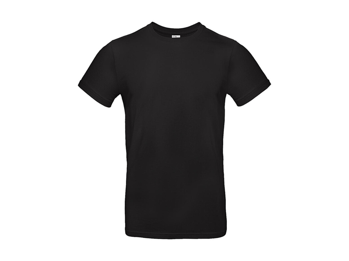 B & C #E190 T-Shirt, Black, M bedrucken, Art.-Nr. 019421012