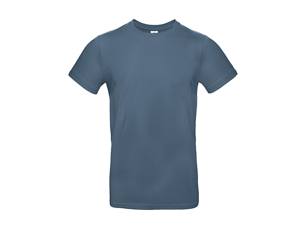 B & C #E190 T-Shirt, Stone Blue, 2XL bedrucken, Art.-Nr. 019423365