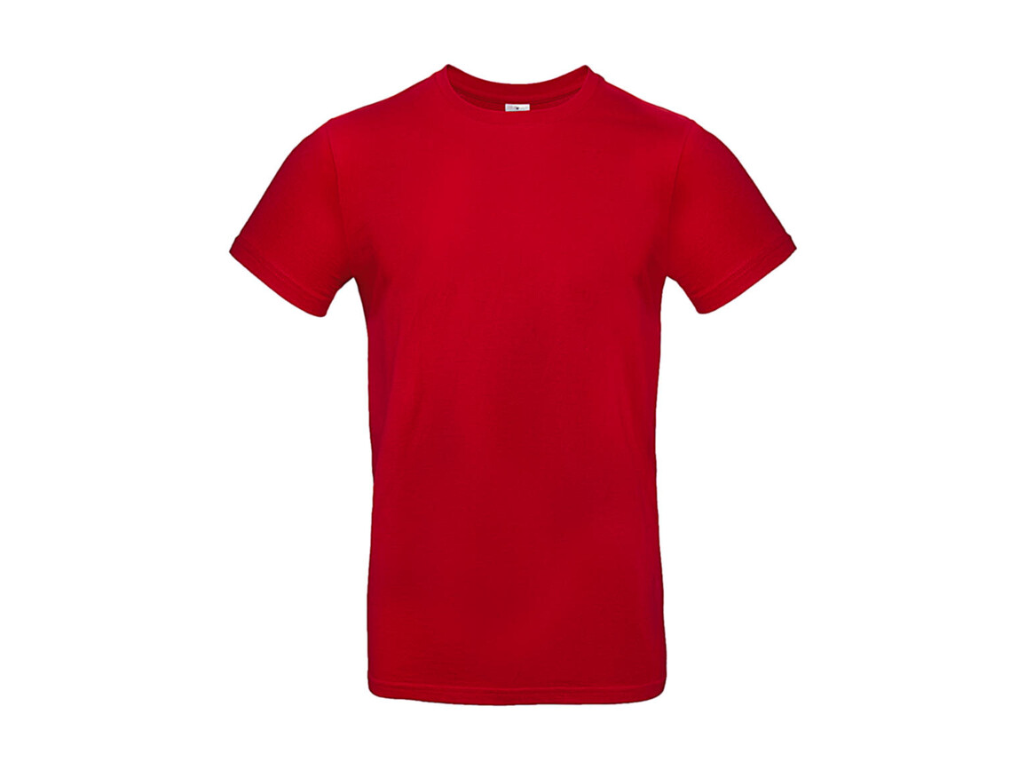 B & C #E190 T-Shirt, Red, XS bedrucken, Art.-Nr. 019424000