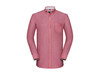 Russell Europe Men`s LS Tailored Washed Oxford Shirt, Oxford Red/Cream, XL bedrucken, Art.-Nr. 020004546