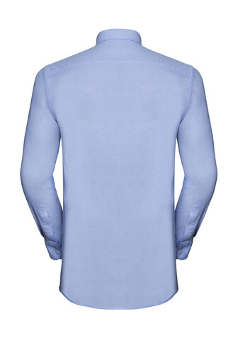 Russell Europe Men`s LS Tailored Washed Oxford Shirt, Oxford Blue/Oxford Navy, 4XL bedrucken, Art.-Nr. 020003549