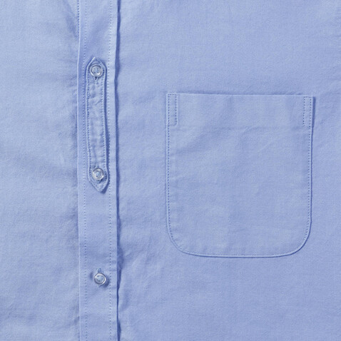 Russell Europe Men`s LS Tailored Washed Oxford Shirt, Oxford Blue/Oxford Navy, 3XL bedrucken, Art.-Nr. 020003548