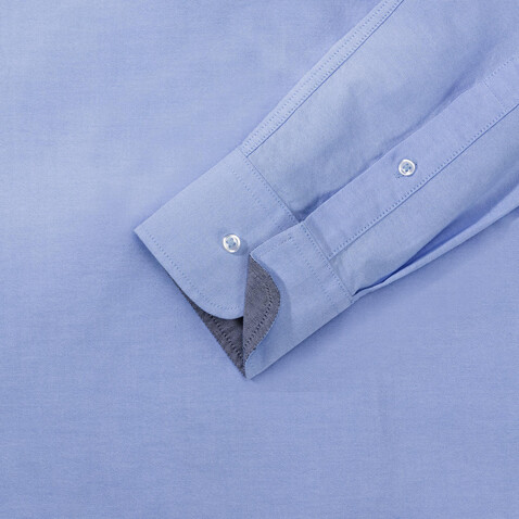 Russell Europe Men`s LS Tailored Washed Oxford Shirt, Oxford Blue/Oxford Navy, XL bedrucken, Art.-Nr. 020003546