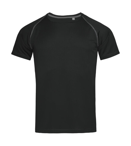 Stedman Active 140 Team Raglan Men, Black Opal, M bedrucken, Art.-Nr. 020051024