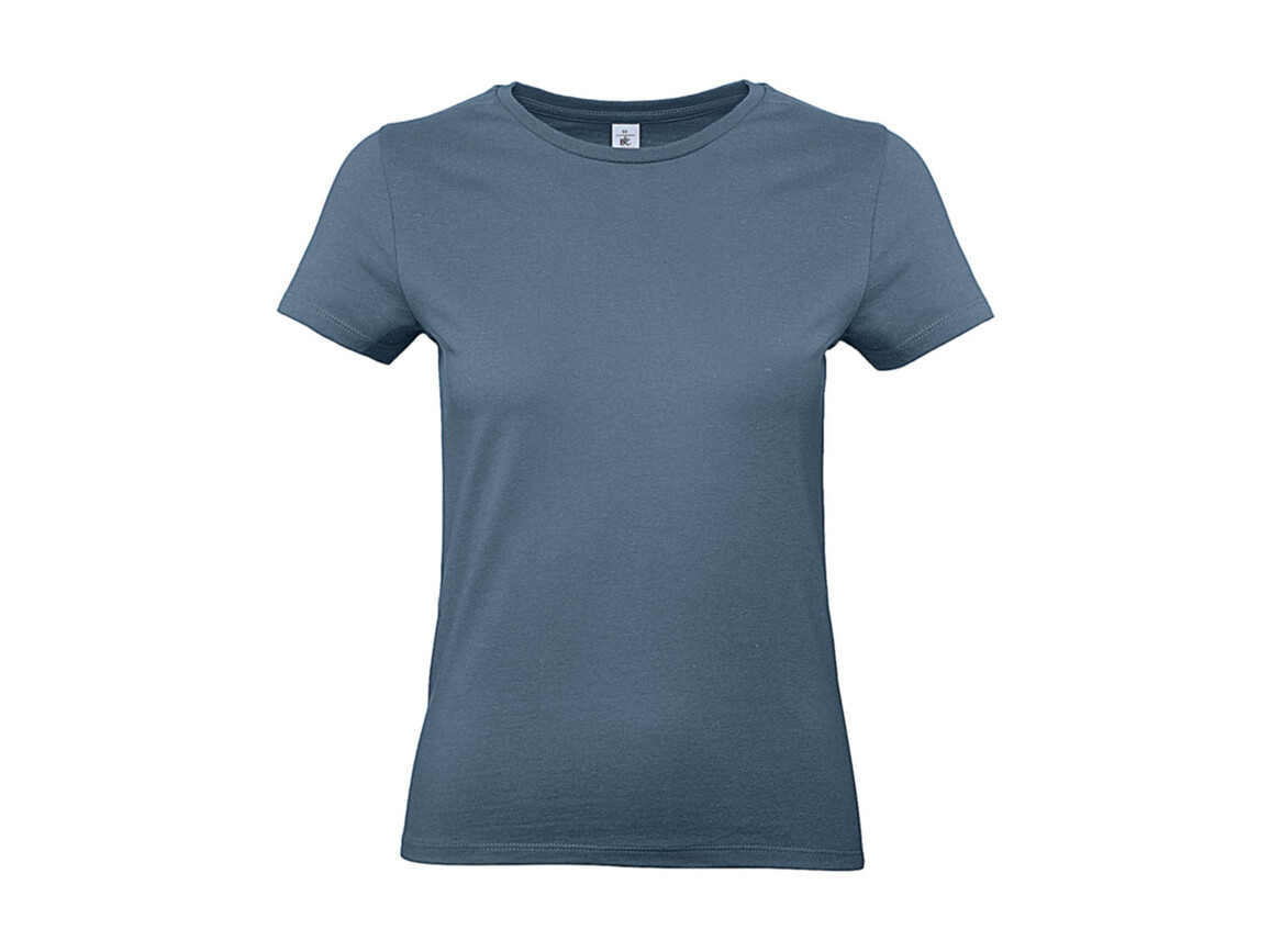 B & C #E190 /women T-Shirt, Stone Blue, L bedrucken, Art.-Nr. 020423365