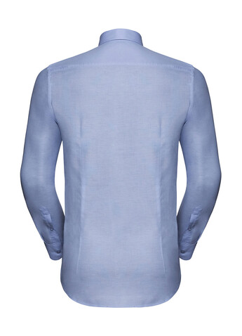 Russell Europe Men`s LS Tailored Button-Down Oxford Shirt, Oxford Blue, 4XL bedrucken, Art.-Nr. 021003269