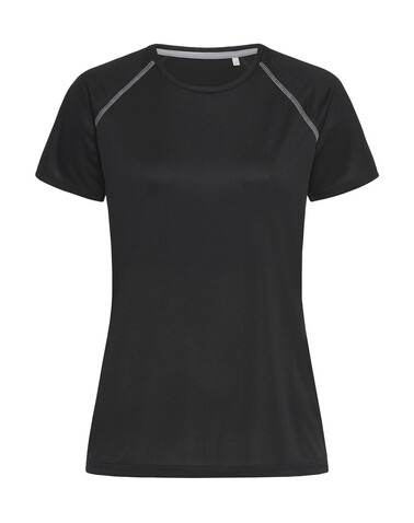 Stedman Active 140 Team Raglan Women, Black Opal, XL bedrucken, Art.-Nr. 021051026