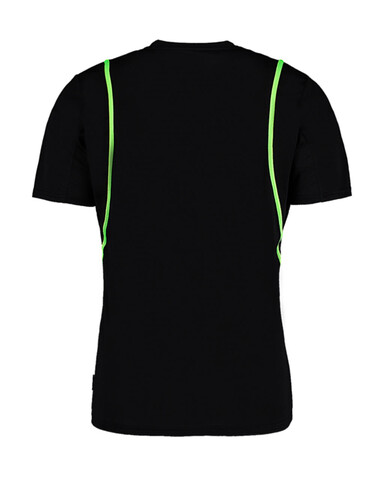 Kustom Kit Regular Fit Cooltex® Contrast Tee, Black/Fluorescent Lime, XL bedrucken, Art.-Nr. 021111616