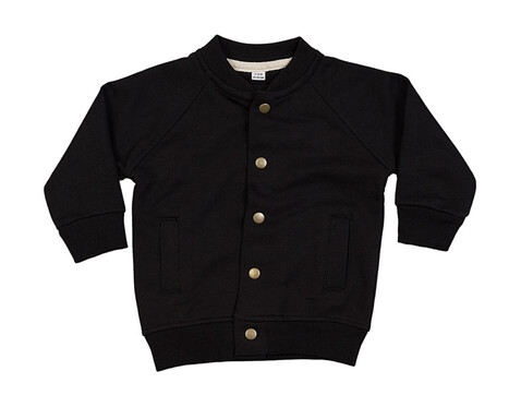 BabyBugz Baby Bomber Jacket, Black, 6-12 bedrucken, Art.-Nr. 021471013