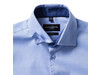 Russell Europe Men`s LS Tailored Contrast Herringbone Shirt, White/Silver/Convoy Grey, XL bedrucken, Art.-Nr. 022000876
