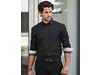 Russell Europe Men`s LS Tailored Contrast Ultimate Stretch Shirt, Black/Oxford Grey/Convoy Grey, 3XL bedrucken, Art.-Nr. 023001818
