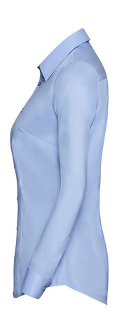 Russell Europe Ladies` LS Tailored Coolmax® Shirt, Light Blue, S bedrucken, Art.-Nr. 024003213