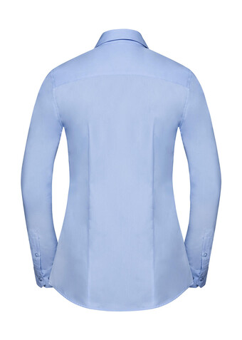 Russell Europe Ladies` LS Tailored Coolmax® Shirt, Light Blue, XS bedrucken, Art.-Nr. 024003212