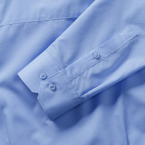 Russell Europe Ladies` LS Tailored Coolmax® Shirt, Light Blue, 3XL bedrucken, Art.-Nr. 024003218