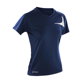 Result Spiro Ladies` Dash Training Shirt, Navy/White, XS bedrucken, Art.-Nr. 025332522