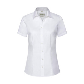 Russell Europe Ladies` Tailored Coolmax® Shirt, White, XS bedrucken, Art.-Nr. 026000002