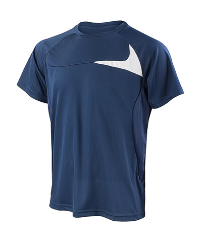 Result Spiro Men`s Dash Training Shirt, Navy/White, M bedrucken, Art.-Nr. 027332524