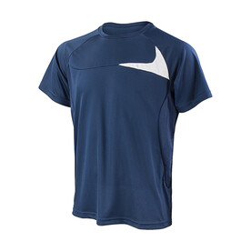 Result Spiro Men`s Dash Training Shirt, Navy/White, S bedrucken, Art.-Nr. 027332523