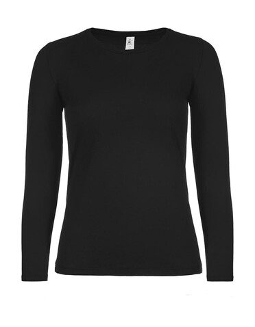B &amp; C #E150 LSL /women, Black, XS bedrucken, Art.-Nr. 029421012
