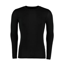 Kustom Kit Warmtex® Base Layer LS, Black, 2XS bedrucken, Art.-Nr. 030111011