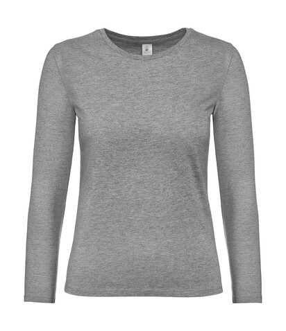 B &amp; C #E190 LSL /women, Sport Grey, M bedrucken, Art.-Nr. 030421254
