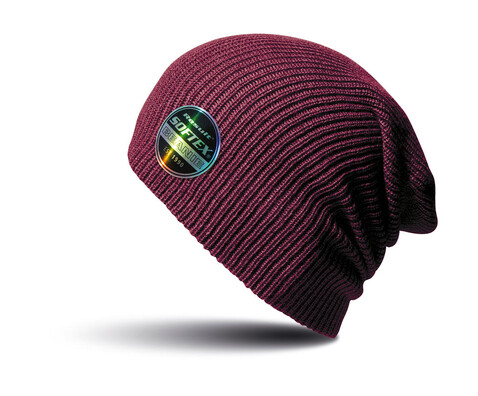 Result Caps Softex Beanie, Claret, One Size bedrucken, Art.-Nr. 031344040
