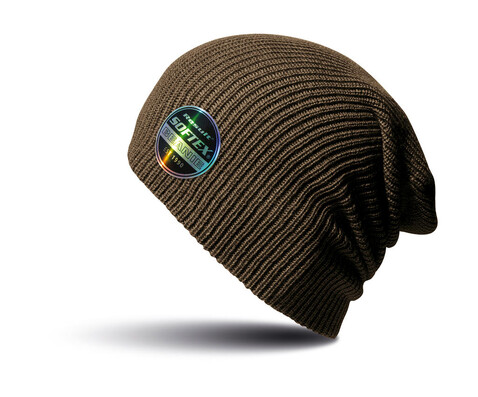 Result Caps Softex Beanie, Chocolate Brown, One Size bedrucken, Art.-Nr. 031347010