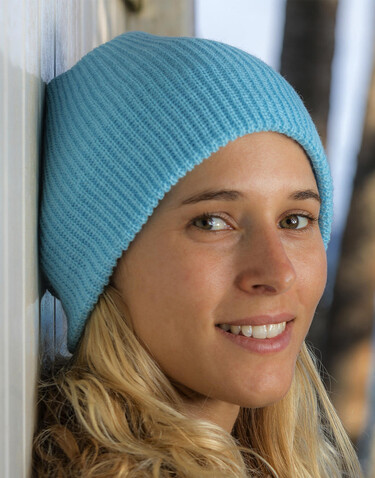 Result Caps Softex Beanie, Azure, One Size bedrucken, Art.-Nr. 031343100