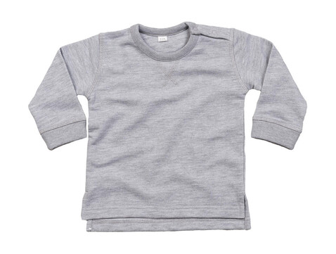 BabyBugz Baby Sweatshirt, Heather Grey Melange, 12-18 bedrucken, Art.-Nr. 031471264