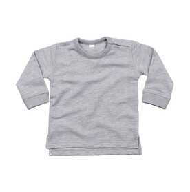 BabyBugz Baby Sweatshirt, Heather Grey Melange, 6-12 bedrucken, Art.-Nr. 031471263 BabyBugz Baby Sweatshirt, Heather Grey Melange, 6-12 bedrucken, Art.-Nr. 031471263