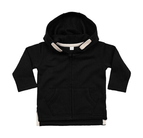 BabyBugz Baby Hoodie, Black, 2-3 yrs bedrucken, Art.-Nr. 032471016