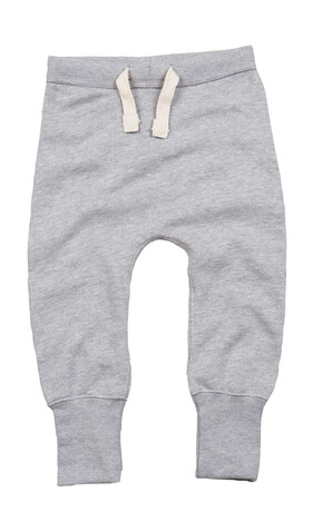 BabyBugz Baby Sweatpants, Heather Grey Melange, 12-18 bedrucken, Art.-Nr. 033471264