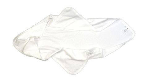 BabyBugz Baby Hooded Blanket, White/White Organic, One Size bedrucken, Art.-Nr. 034470510