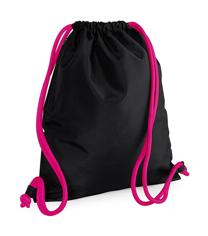 Bag Base Icon Gymsac, Black/Fuchsia, One Size bedrucken, Art.-Nr. 039291650