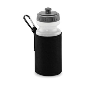 Quadra Water Bottle And Holder, Black, One Size bedrucken, Art.-Nr. 046301010