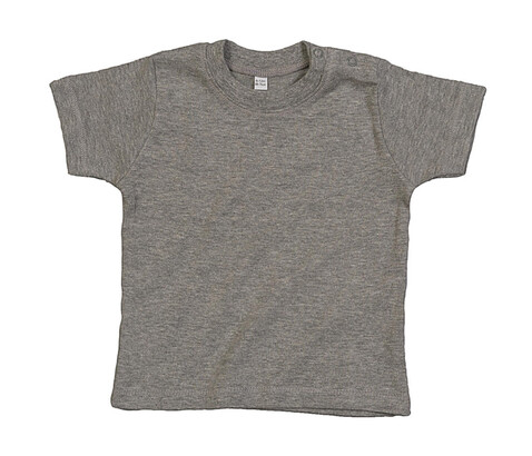 BabyBugz Baby T-Shirt, Heather Grey Melange Organic, 18-24 bedrucken, Art.-Nr. 047471195